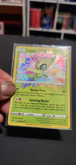 2020 Pokemon TCG Celebi Amazing Rare Vivid Voltage 009/185 NM Condition - Image 3