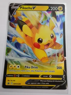 Pikachu V SWSH285 - Black Star Promo Holo Pokemon NM - Image 1