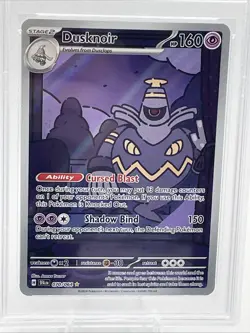 2024 POKEMON SFA EN-SHROUDED FABLE ILLUSTRATION RARE #070 DUSKNOIR PSA 9 - Image 2