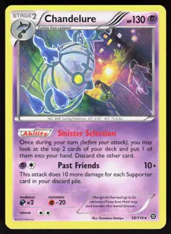 Chandelure 50/114 Rare Steam Siege Pokemon Holo Moderately Played - Image 1