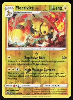 Electivire 047/172 Rare Brilliant Stars Pokemon Reverse Holo Near Mint - Image 1