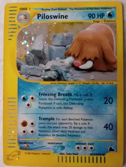 Piloswine Pokemon Skyridge Holo Rare H22 NM/M Swirl - Image 1