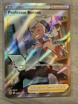 Professor Burnett Pokemon TCG Full Art Holo Rare Silver Tempest TG26/TG30 - Image 1