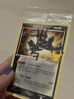 2021 Pokemon Greninja Gold Star SWSH144 Celebrations Promo X2 SWIRL Sealed - Image 2