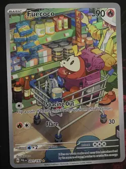 VERY OC Fuecoco Illustration Rare Full Art Holo Paldea Evolved 201/193 Card - Image 1