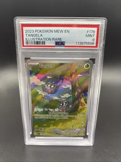 PSA 9 Mint Tangela 178/165 SV Mew EN 151 Illustration Rare Pokemon Card - Image 1