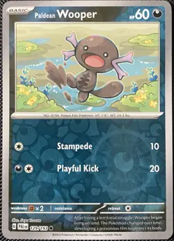 Paldean Wooper 129/193 Sv02: Paldea Evolved Reverse Holo - Pokemon Card - Image 1