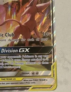 Pokemon TCG Espeon & Deoxys GX SM240 Black Star Promo Holo Card jumbo card - Image 4