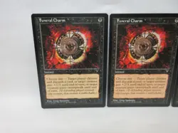 FUNERAL CHARM X3 MAGIC THE GATHERING VISIONS VINTAGE MTG CARD #376 - Image 3