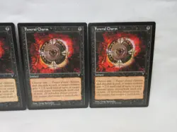 FUNERAL CHARM X3 MAGIC THE GATHERING VISIONS VINTAGE MTG CARD #376 - Image 4