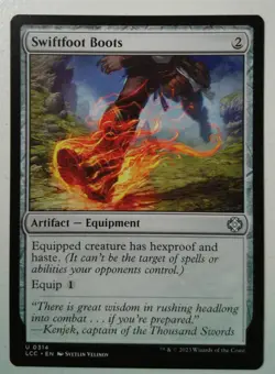 Swiftfoot Boots *Uncommon* Magic MtG x1 LCC Commander Lost Caverns - Image 1