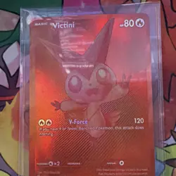 Pokemon TCG SV White Flare Victini 172/086 Black White Rare Red Monochrome - Image 1