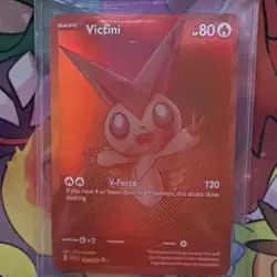 Pokemon TCG SV White Flare Victini 172/086 Black White Rare Red Monochrome - Image 2