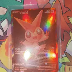 Pokemon TCG SV White Flare Victini 172/086 Black White Rare Red Monochrome - Image 3