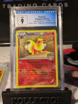 Pokemon Flareon Regional Championships CGC 9 Dark Explorers 12/108 - Image 1