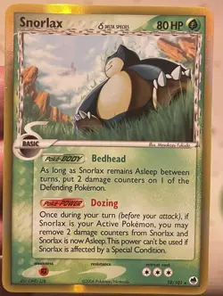 Pokemon Snorlax (Delta Species) 10/101 Dragon Frontiers Holo Rare 80 HP TCG - Image 1