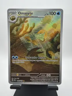 Omanyte 180/165 Illustration IR [MEWen] Pokemon 151 Holo Rare Near Mint NM - Image 1