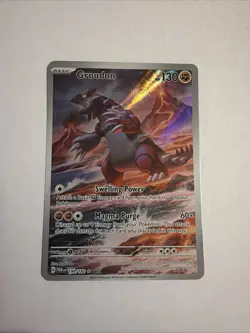 Pokemon Paradox Rift: Groudon 199/182 ~ VG to VG+ (PLAYED) - Bend - Whitening - Image 1