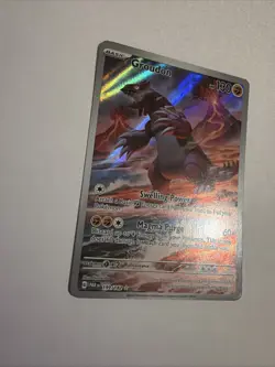 Pokemon Paradox Rift: Groudon 199/182 ~ VG to VG+ (PLAYED) - Bend - Whitening - Image 2