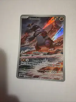 Pokemon Paradox Rift: Groudon 199/182 ~ VG to VG+ (PLAYED) - Bend - Whitening - Image 3