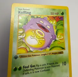 1999 WOTC POKEMON BASE SET SHADOWLESS 1ST EDITION KOFFING 51/102 COMMON NM - Image 4