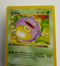 1999 WOTC POKEMON BASE SET SHADOWLESS 1ST EDITION KOFFING 51/102 COMMON NM - Image 5