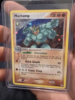 Pokemon Machamp EX TCG Hidden Legends 9/101 Holo Swirl Rare NM - Image 1