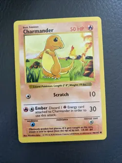 Charmander Shadowless 46/102 | Base Set | NM | Pokemon - Image 1