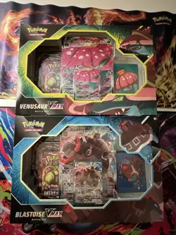 Pokemon TCG Blastoise and Venusaur VMAX Battle Box Set of 2 New Sealed Original - Image 1