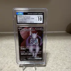 Pokemon Team Rocket's Mewtwo ex 114/098 Sv10 EX Super Rare Holo CGC 10 Japanese - Image 1