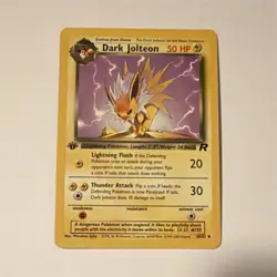 Dark Jolteon 38/82 Team Rocket 1st Edition Uncommon 50 HP Pokemon TCG WOTC - Image 1