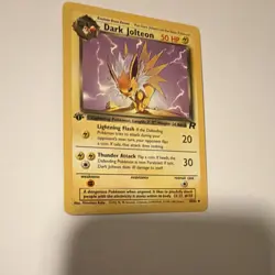 Dark Jolteon 38/82 Team Rocket 1st Edition Uncommon 50 HP Pokemon TCG WOTC - Image 2