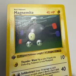 1999 WOTC POKEMON BASE SET SHADOWLESS 1ST EDITION MAGNEMITE 53/102 COMMON NM - Image 4