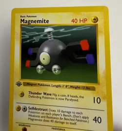 1999 WOTC POKEMON BASE SET SHADOWLESS 1ST EDITION MAGNEMITE 53/102 COMMON NM - Image 5