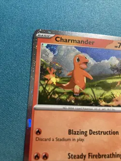 Charmander 007/091 *SWIRL* Paldean Fates Cosmos Holo Rare Pokemon TCG NM/M - Image 2