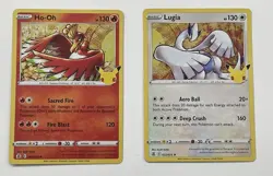 Pokemon TCG Celebrations Holo Rare NM Ho-oh & Lugia 001/025 & 022/025 NM SEE PIC - Image 1
