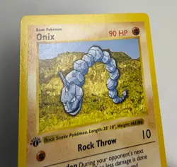 1999 WOTC POKEMON BASE SET SHADOWLESS 1ST EDITION ONIX 56/102 COMMON NM - Image 4