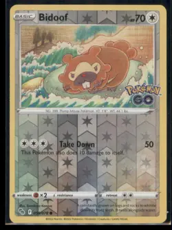 Bidoof Common Pokemon GO 059/078 NM - Image 1