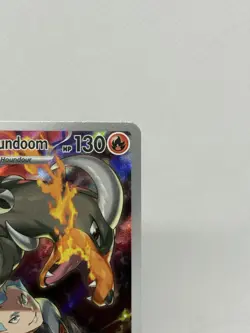 Pokemon Team Rocket's Houndoom Illustration Rare Full Art Holo 191/182 Sv10 2025 - Image 3