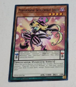 Yu-Gi-Oh! Yugioh Performapal Skullcrobat Joker LEDD-ENC08 1st Ed Common LP - Image 1