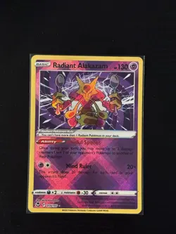 Radiant Alakazam - 059/195 - Pokemon Silver Tempest Radiant Rare Card NM - Image 1
