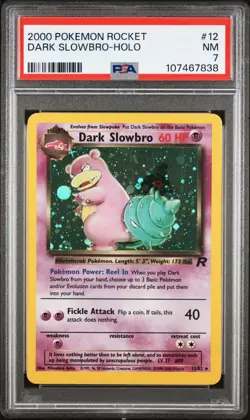 Dark Slowbro Holo - Team Rocket 12/82 - PSA 7 NM - WOTC Vintage Pokemon Card - Image 1
