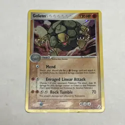 Golem 6/92 EX Legend Maker Holo Rare Vintage Pokemon TCG Card - Image 1