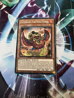 Legendary Fire King Ponix Secret Rare 25LP-EN004 Yu-Gi-Oh Card - Image 1