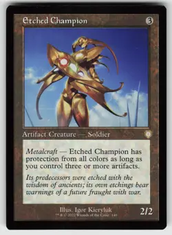 Etched Champion (Retro Frame) R Commander: The Brothers' War 140 MTG - Image 1