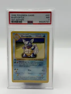 Pokemon TCG Wartortle Base Set Shadowless 1st Edition PSA 7 042/102 English - Image 1