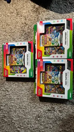 3 Boxes - Pokemon TCG First Partner Illustration Collection Series New Sealed - Image 1