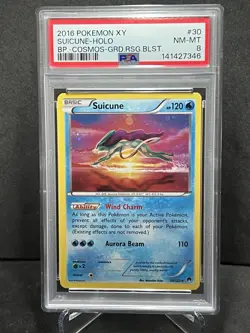 Pokemon Suicune 30/122 Breakpoint Holo 3 Pack Blister PSA 8 - Image 1