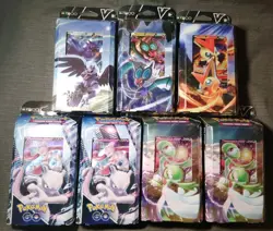 7 Pokemon V Battle Decks: 2 Mewtwo, 2 Gardevoir, Noivern, Victini, & Corviknight 820650850479 - Image 2