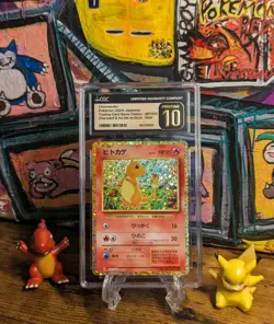 CGC 10 PRISTINE POKEMON 🔥 JP CLASSIC CHARIZARD & HO-OH EX DECK #001 CHARMANDER - Image 1